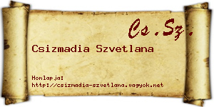 Csizmadia Szvetlana névjegykártya